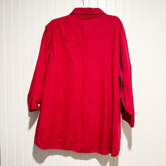 Vintage Disney Winnie the Pooh Eeyore Red Tunic Blouse Plus Size 4X 26/28 - Picture 4 of 4